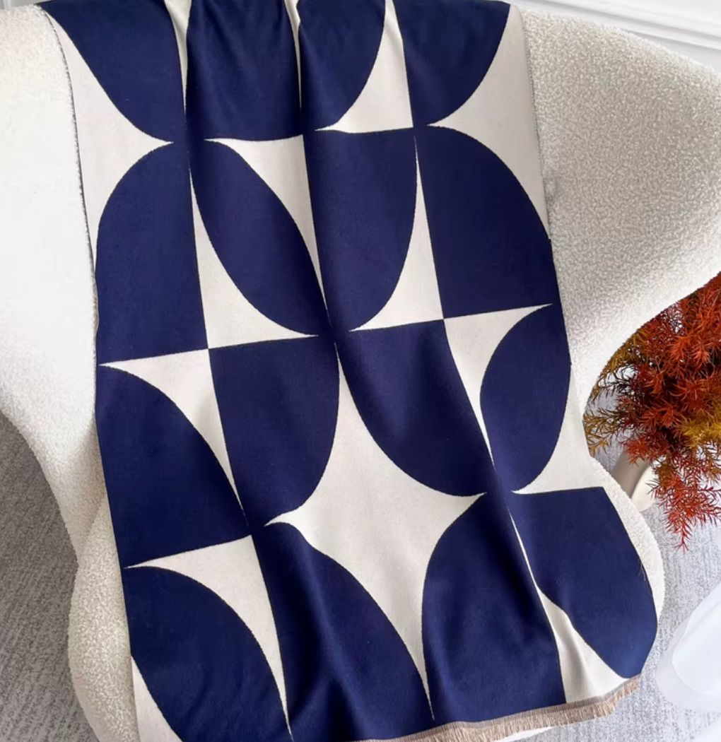 Tyla Wrap Scarf Shawl in Navy