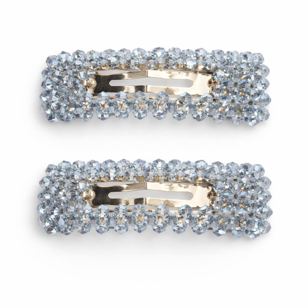 Alani Crystal Hair Clip in Blue