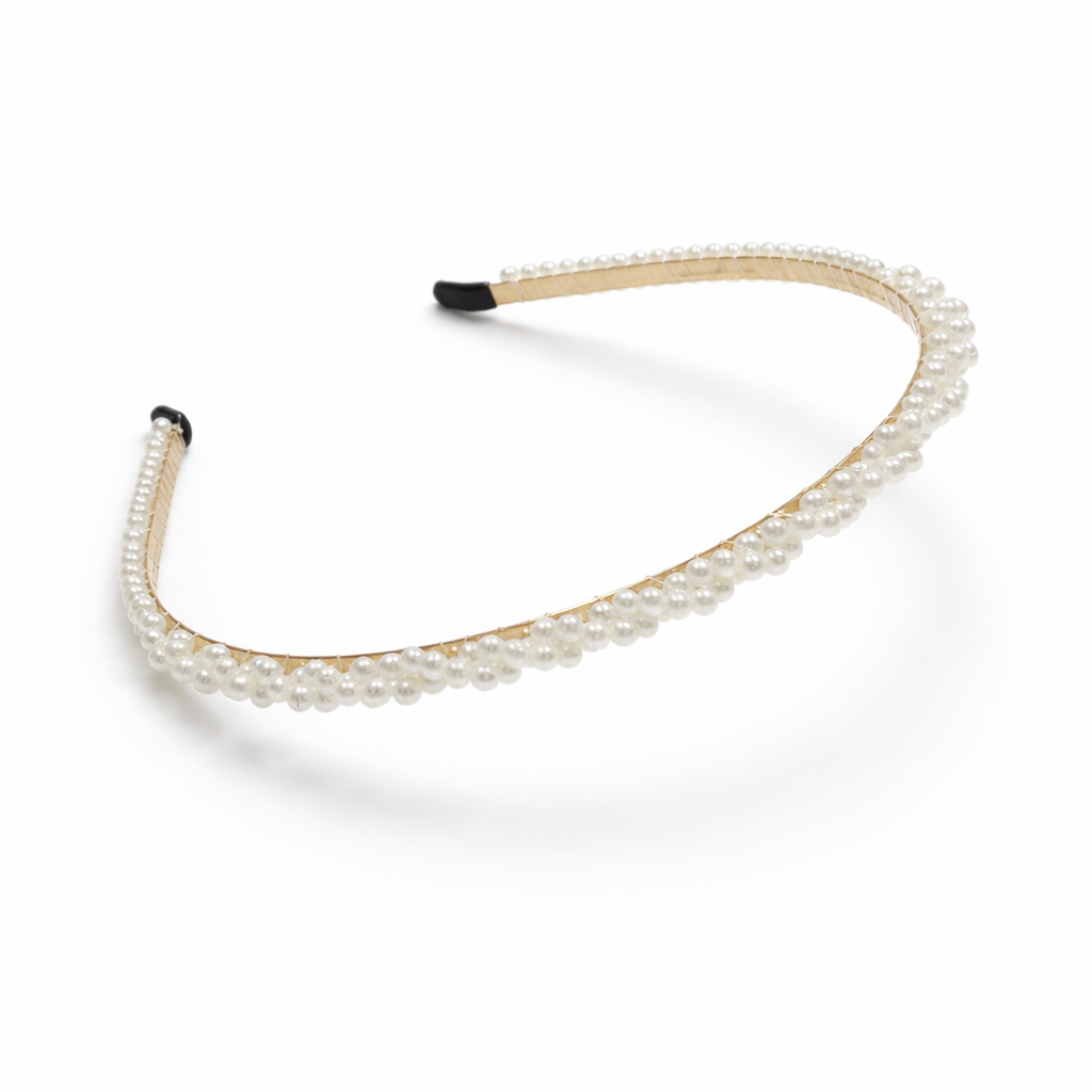 Pearl headband on a white background