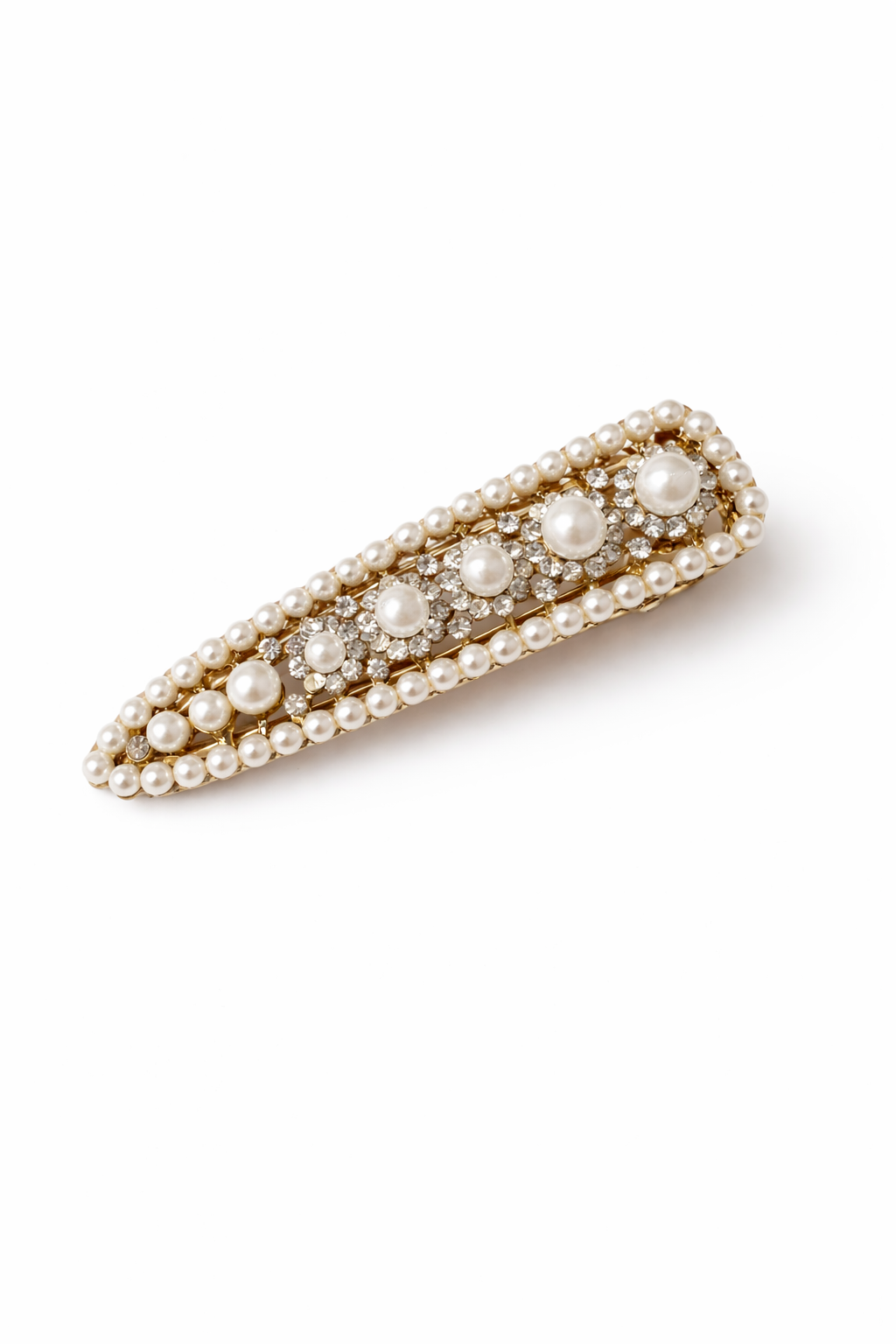 Reya Gold Pearl Hair Clip