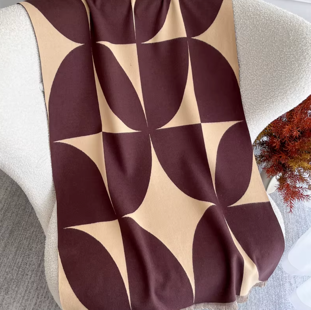 Tyla Wrap Scarf Shawl in Brown