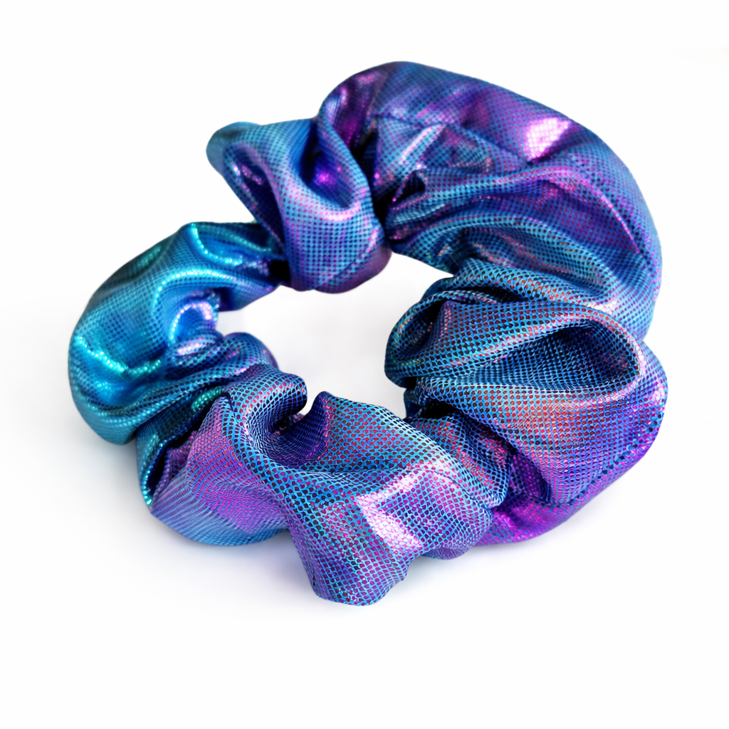 Shimmery Scrunchie in Nebula Glow