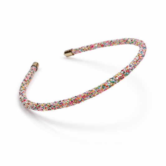 Multicolored headband on a white background