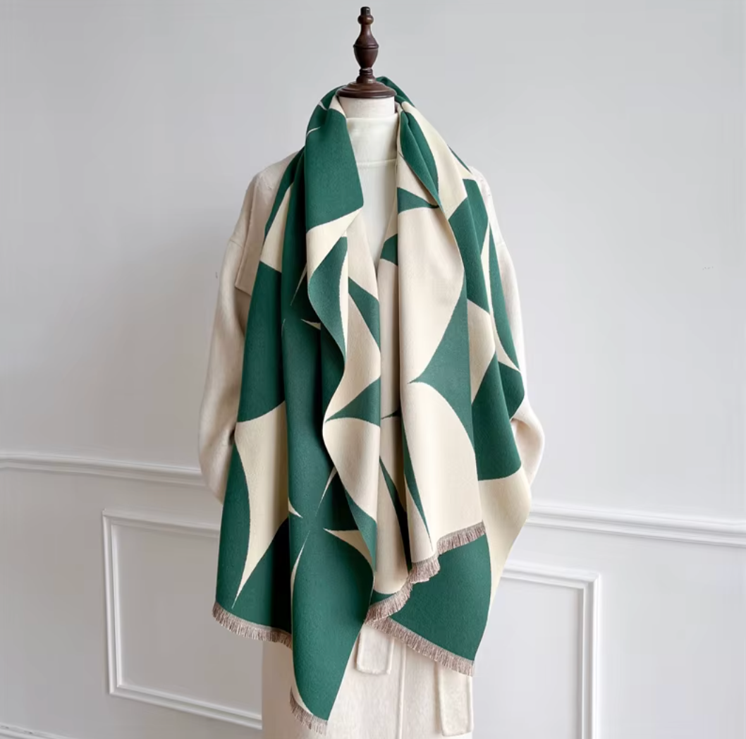 Tyla Wrap Scarf Shawl in Green