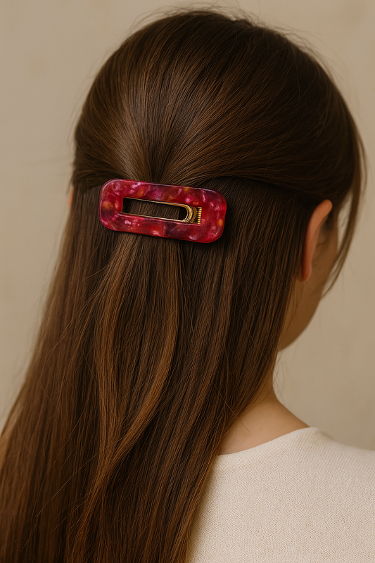 Plum Hair Clips