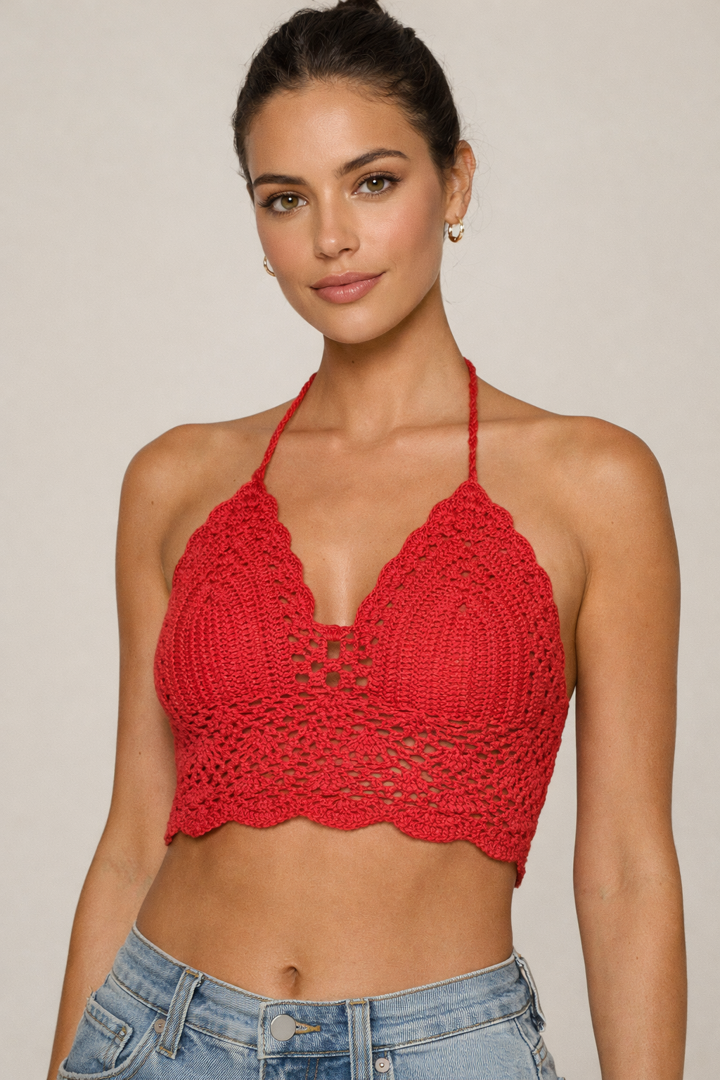 Arielle Crochet Top in Havana Heat
