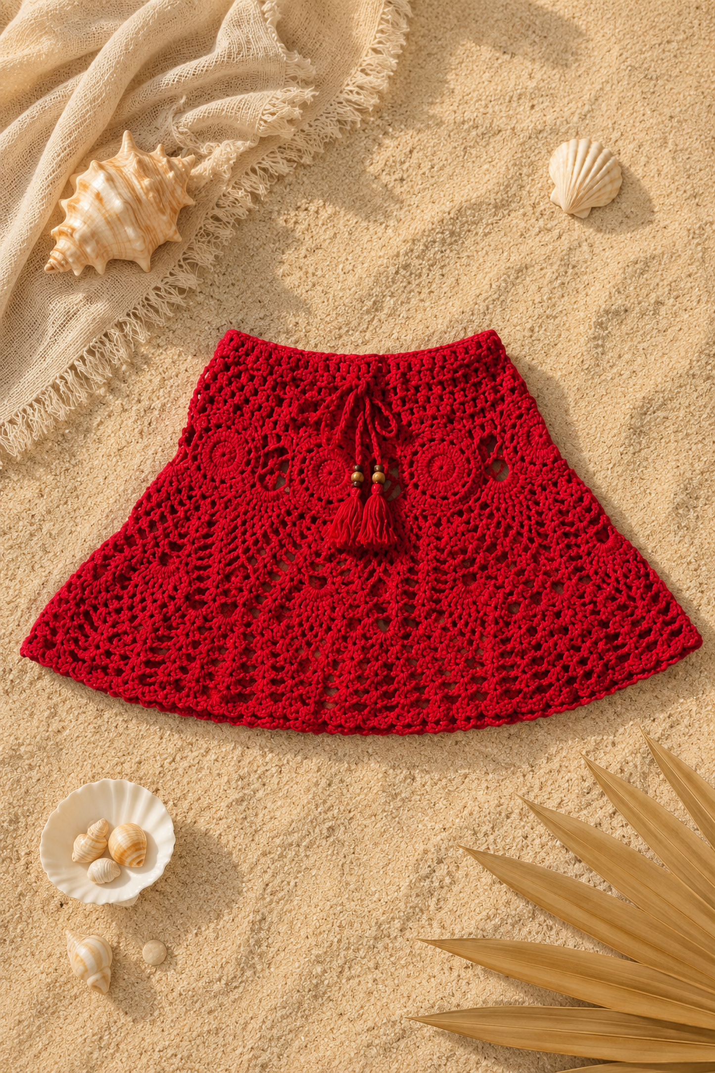Faye Crochet Skirt in Havana Heat
