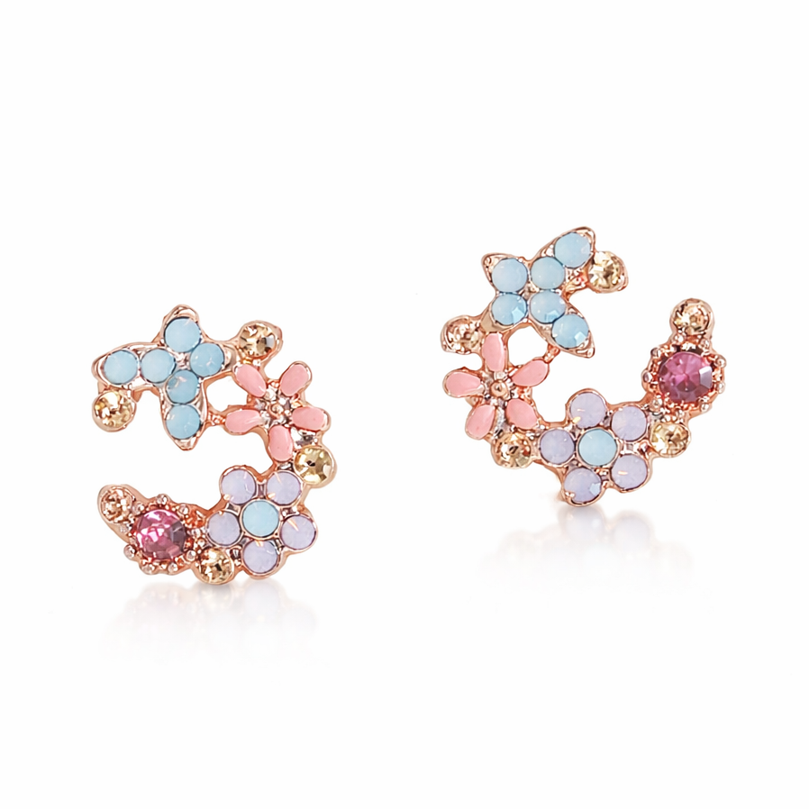 The Capri Petal Studs in Blossom
