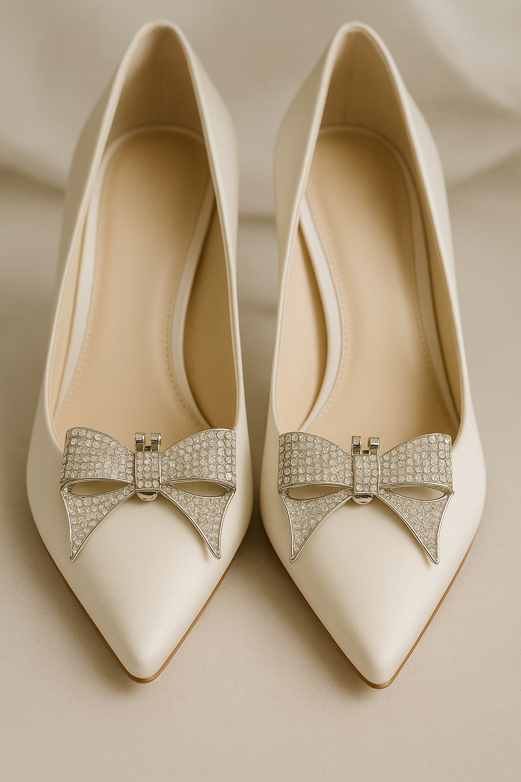 Kaia Bow Diamante Shoe Clips