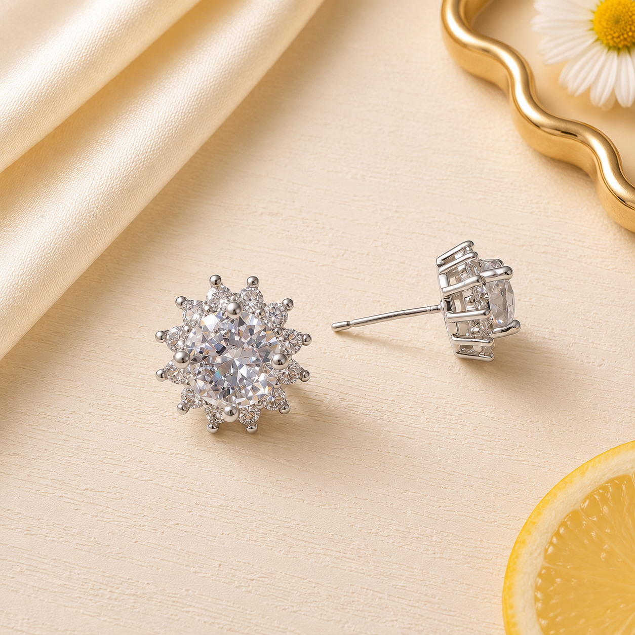 The 'Made You Look' Studs in Silver