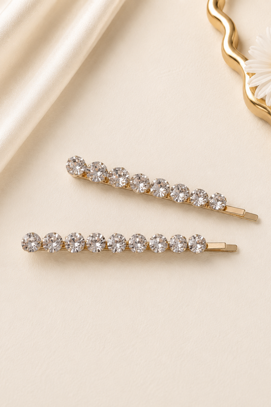 Mala Hair Slides in Gold