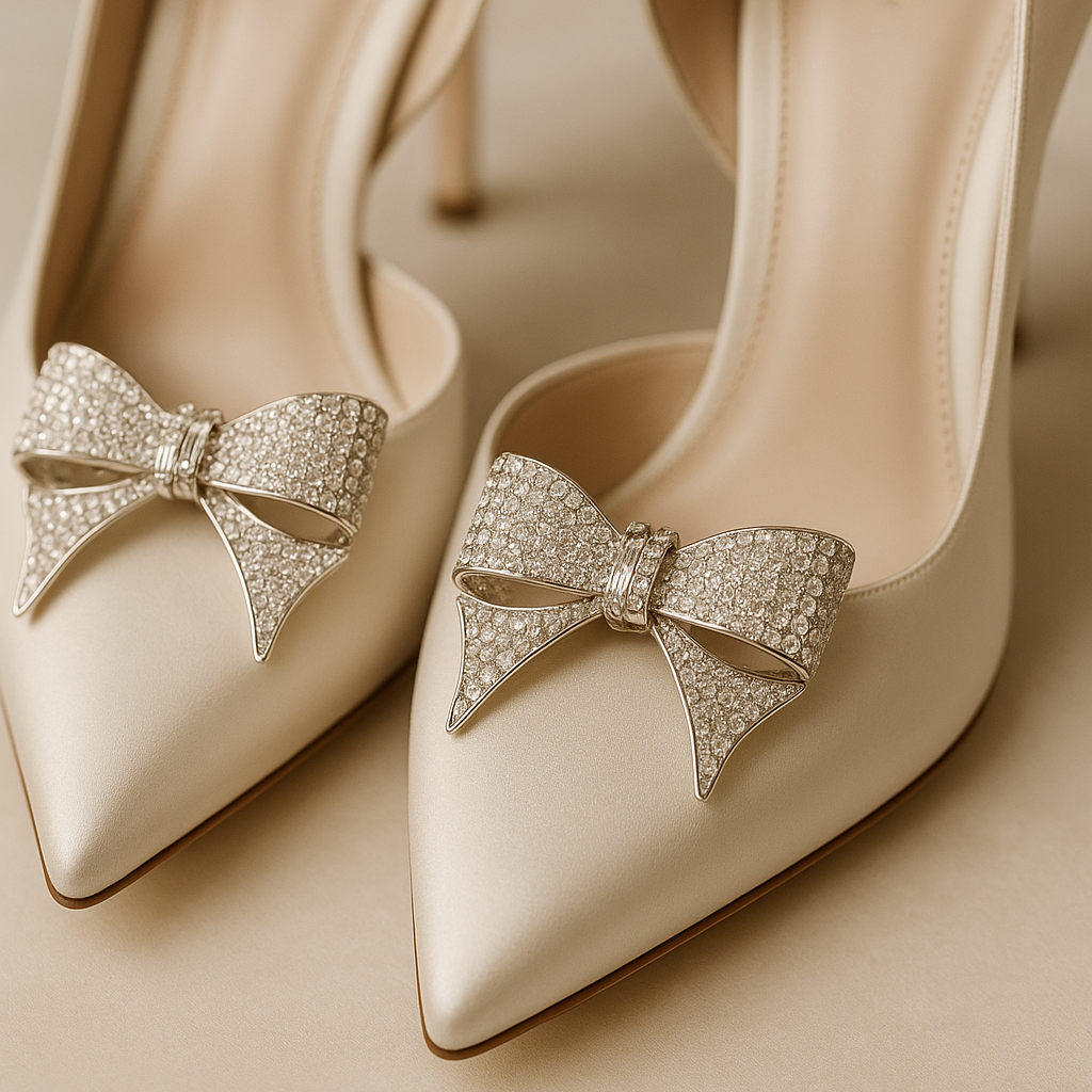 Kaia Bow Diamante Shoe Clips