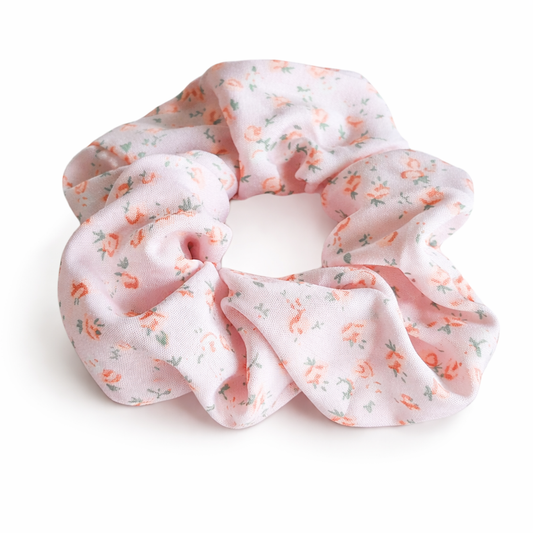 Floral Scrunchie in Blush Bloom