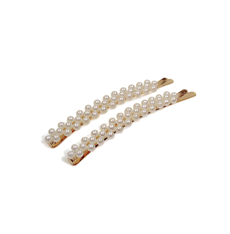 Maelle Gold Pearl Hair Slides