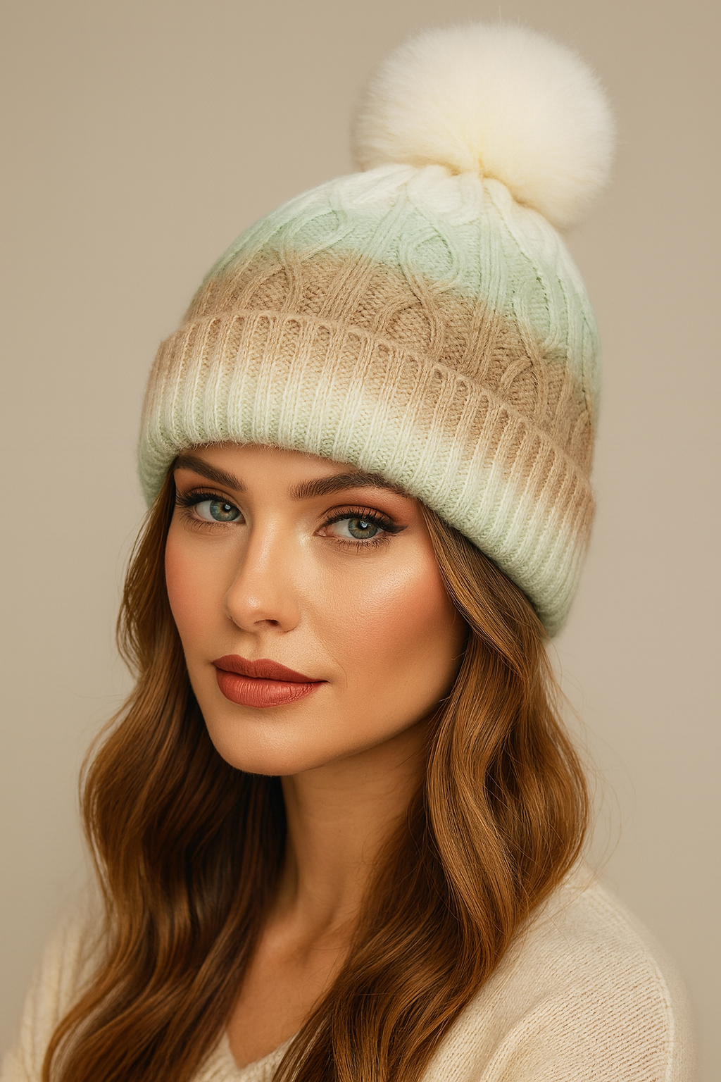 Arctic Luxe Pom Beanie