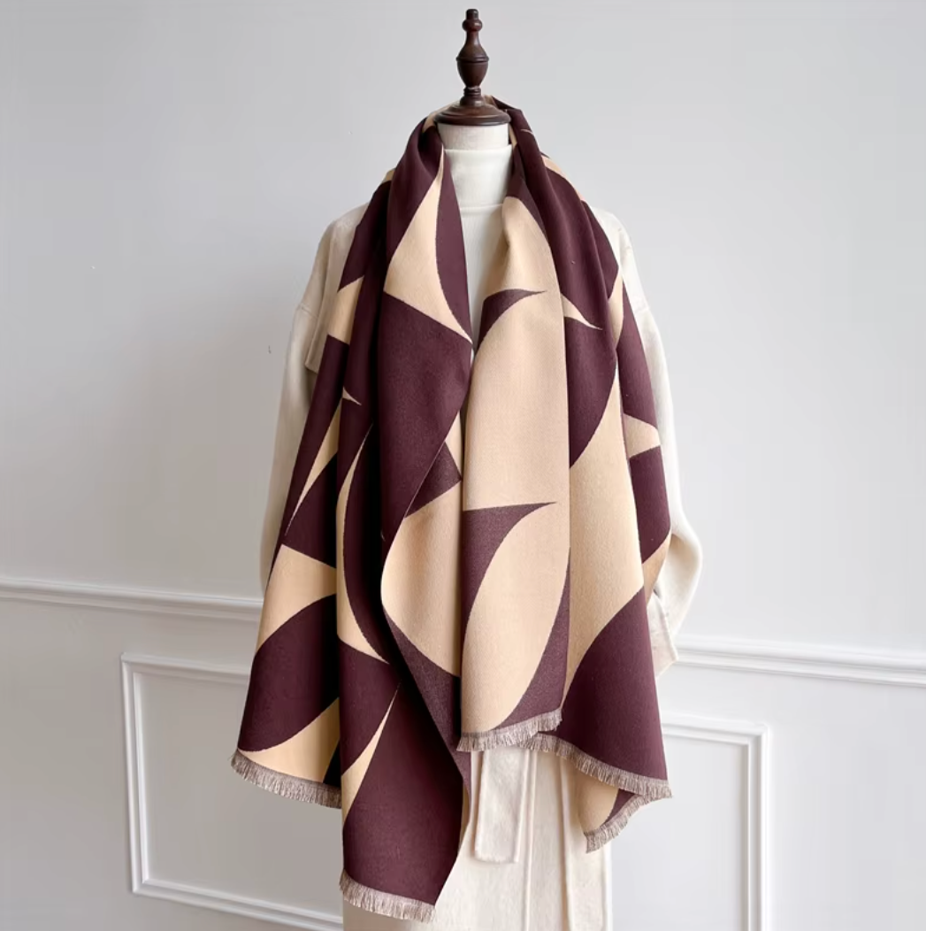 Tyla Wrap Scarf Shawl in Brown