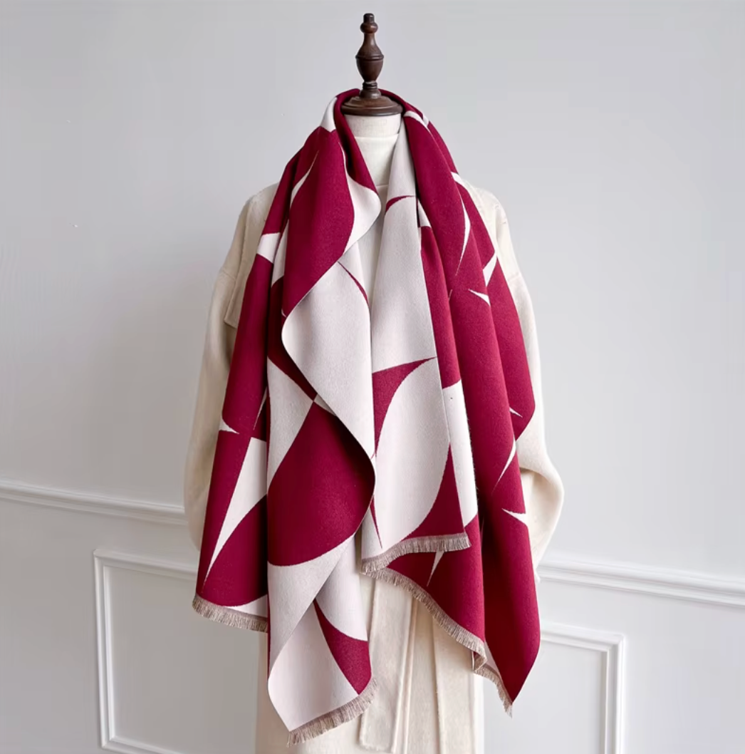 Tyla Wrap Scarf Shawl in Red