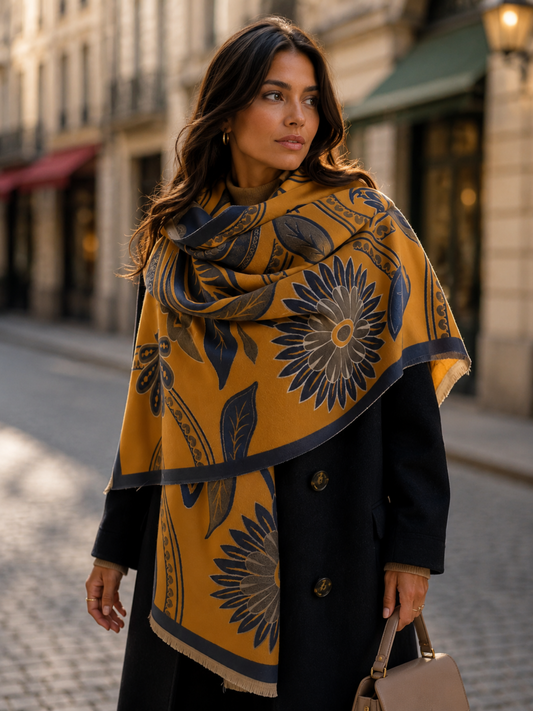 Kyra Wrap Scarf Shawl in Yellow
